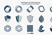 24 Minimal Geometric Logo Frames, an Emoji Icon by adenpinkstore (Thumbnail 5 of 12)