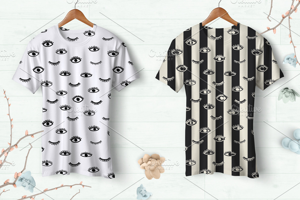 Seamless eye patterns, a Pattern Graphic by Dasha_D (Photo 3 of 5)