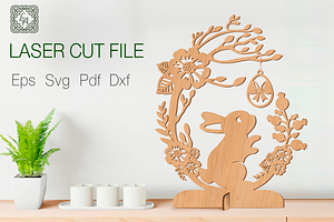 Bunny. Easter decor. SVG Laser cut