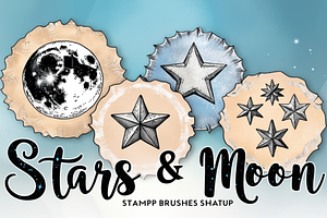 Stars & Moon Stamp Brushes