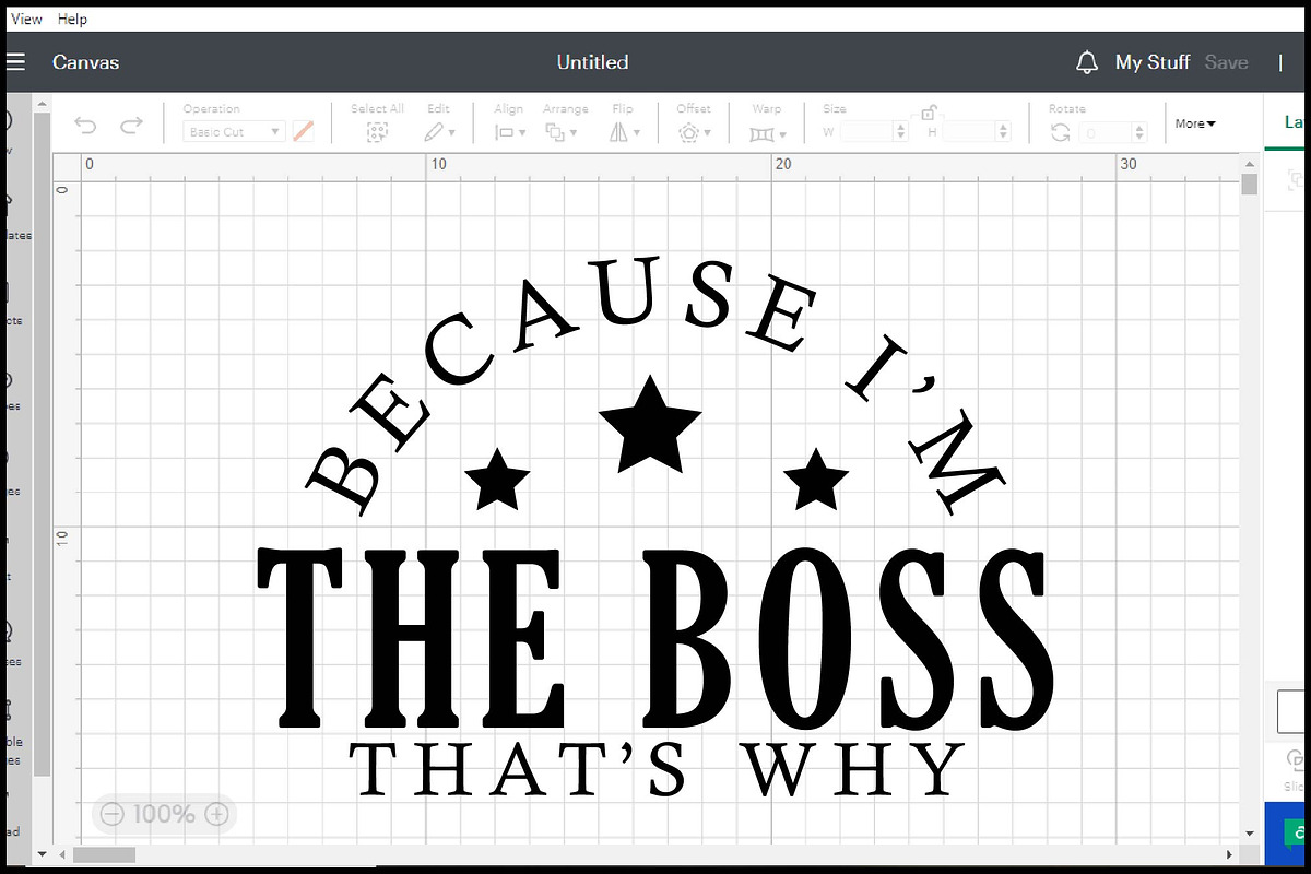 Because I'm the Boss SVG Design, an Object Graphic by BeeCraftR (Photo 4 of 6)