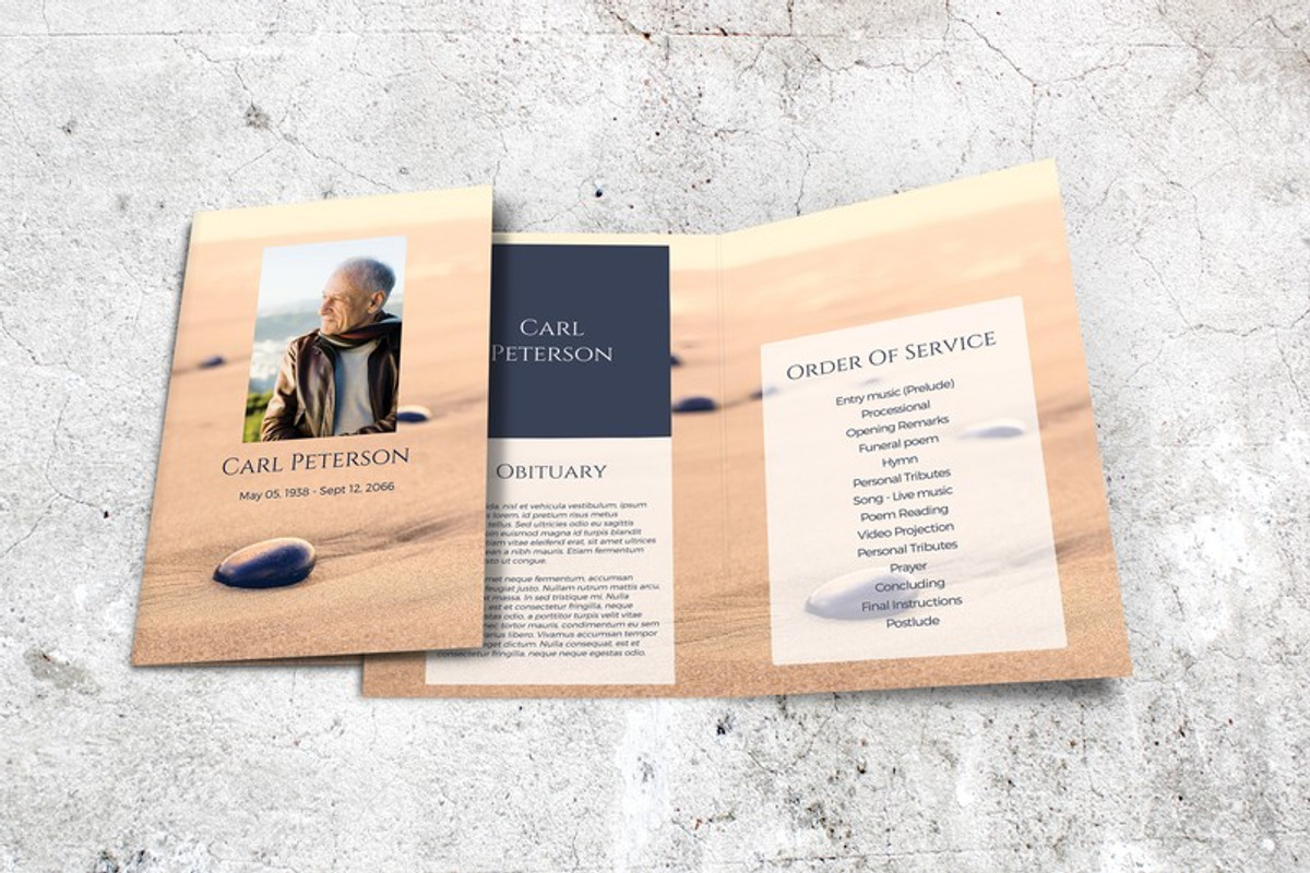Memorial Program | Sand & Stone, a Brochure Template by Final Tribute (Photo 3 of 5)