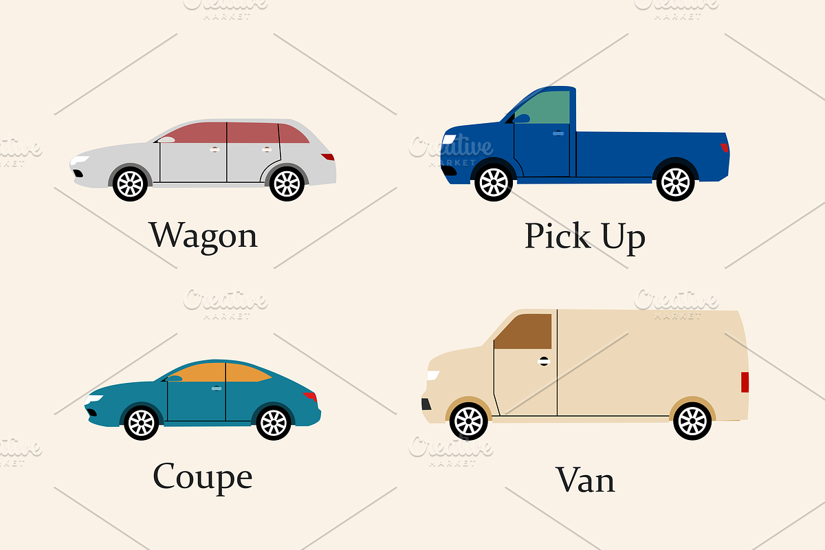 Cars Body Type Illustration, a Transportation Illustration by Zakazis (Photo 2 of 4)
