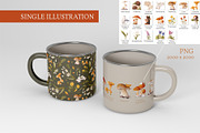 Mushrooms & flowers, a Texture Illustration by Izobova (Thumbnail 3 of 7)