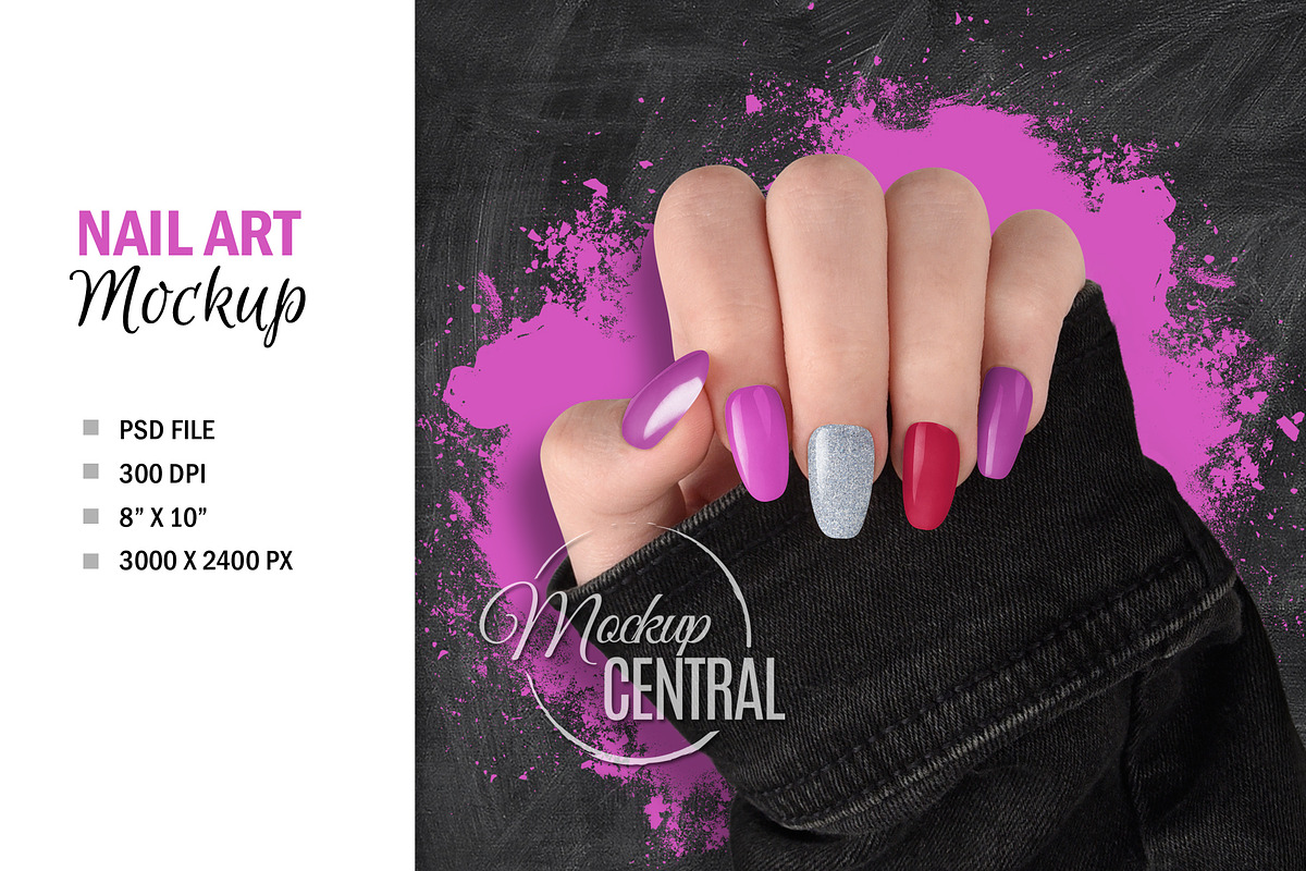 Finger Nail Mockup, Hand Manicure, a Mockup by HaywireMedia & Mockups (Photo 1 of 4)