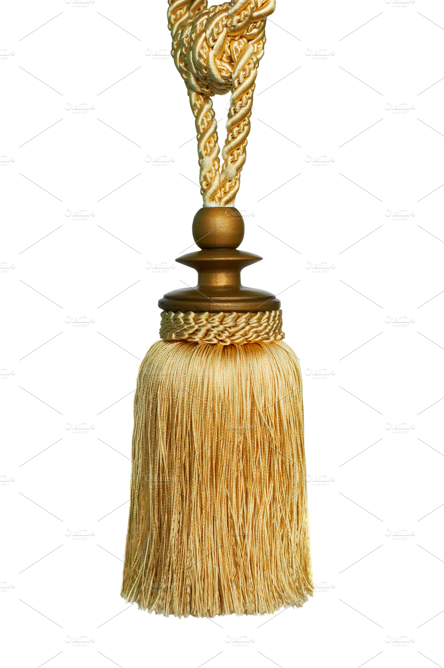 Gold tassel, a Background Photo by LaserPrint