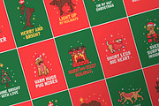 Christmas Dogs, an Animal Illustration by monkik (Thumbnail 2 of 7)