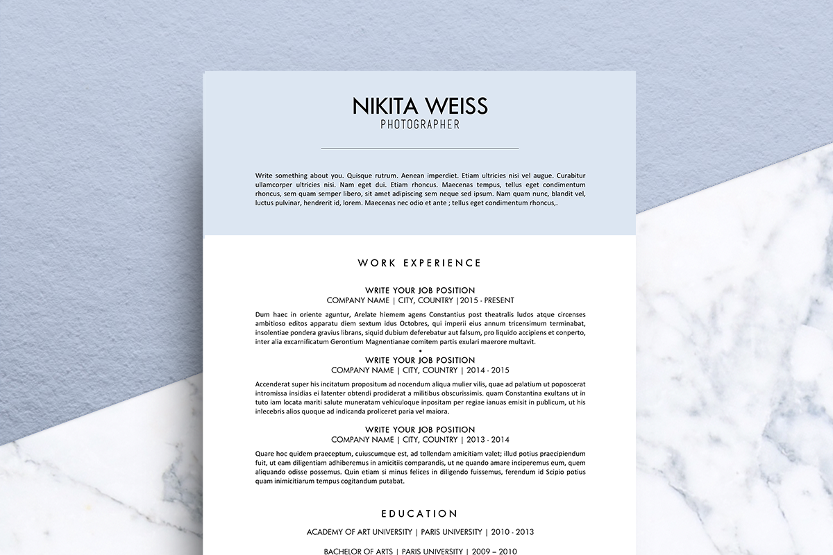 Resume / CV (MS Word) | Nikita, a Resume Template by Priiiiiiiiiiiiiint ! (Photo 1 of 2)