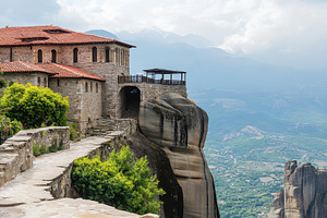 Exploring Roussanou Meteora Monaster, a Photo by Iftikhar Alam