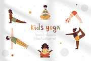 Kids yoga | vector illustration set, a Healthcare Illustration by Frizenasya (Thumbnail 1 of 12)