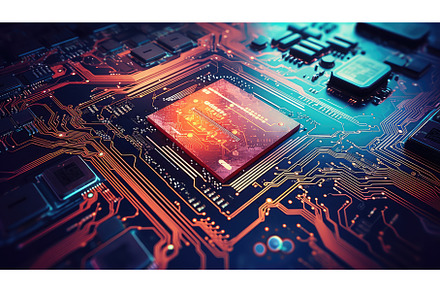 digital abstract tech background ai, a Technology Photo by pikepicture