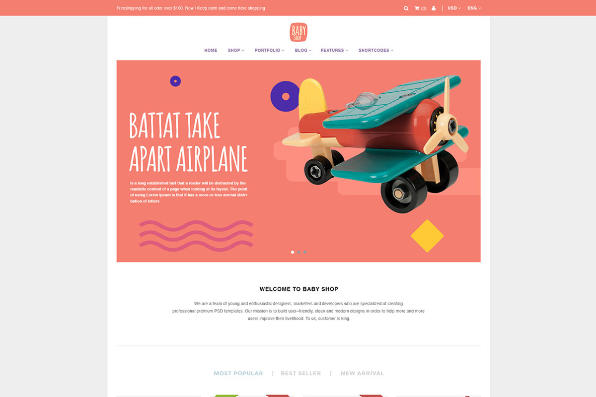 BabyShop - PSD Template for Baby, a Websites & App Template by Digipieces (Photo 2 of 15)