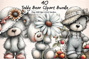 Teddy Bear Clipart Bundle, an Illustration by Digital Artistic99