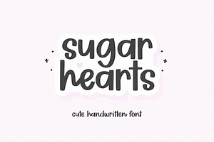 Sugar Hearts Cute Handwritten Font