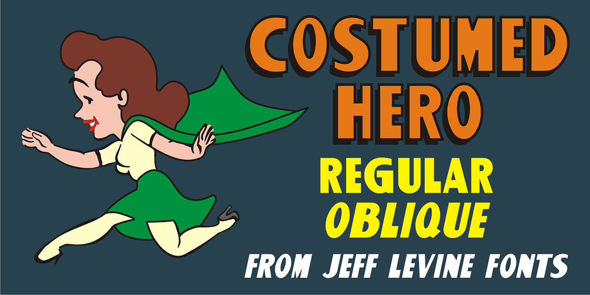 Costumed Hero JNL, a Sans Serif Font by Jeff Levine Fonts