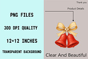 Red Gold Christmas Ornaments Clipart, an Illustration by SVGArt (Thumbnail 3 of 8)