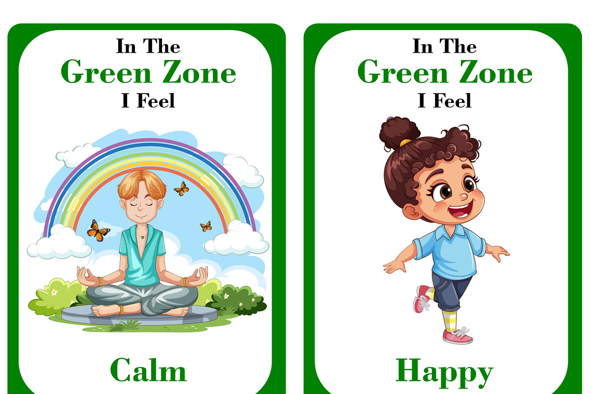 Zones of Regulation Flash Card, an Education Illustration by DigitalsDesigns (Photo 4 of 9)
