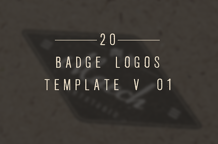 20 Vintage Badge/Logos Template V_01