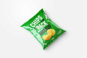 Potato Chips Package Mockup Set