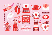 Saint Valentine's Day. Vector set., a Seasonal Illustration by Renberrry.Store (Thumbnail 3 of 12)