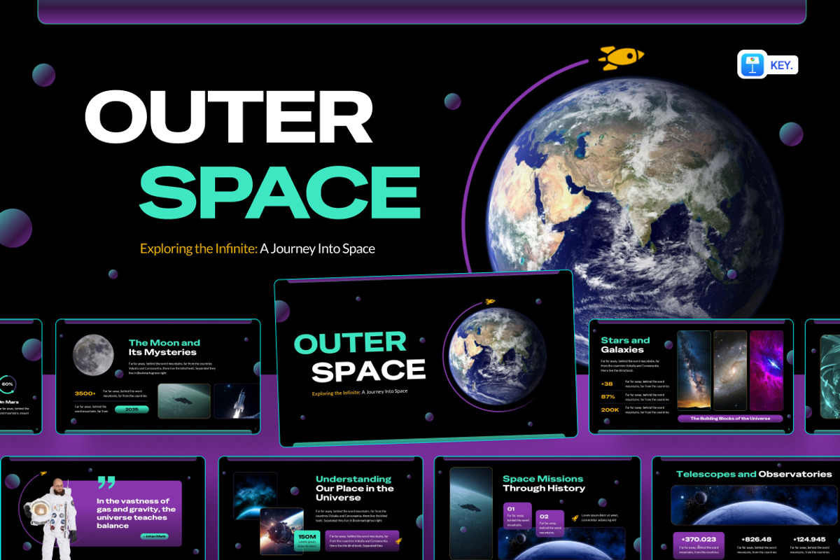 Outer Space Keynote, a Presentation Template by Loin Studio (Photo 1 of 4)
