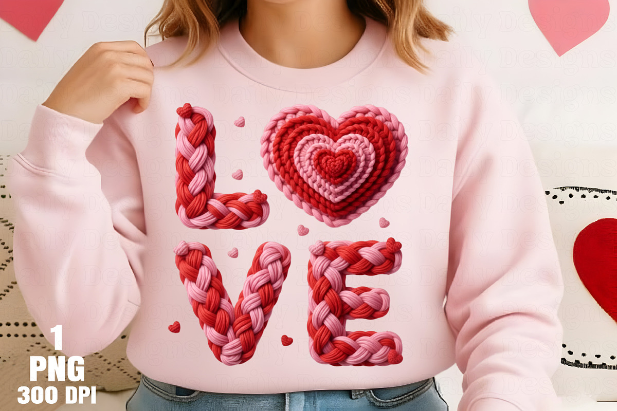Faux Yarn Crochet Love Valentines, an Illustration by Daily.Designs (Photo 2 of 5)