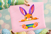 Faux Yarn Bunny Easter Bunny PNG, an Illustration by Dream Creation (Thumbnail 5 of 6)