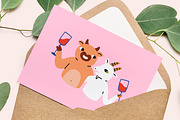 Funny animals drinking alcohol set, an Animal Illustration by Good Studio (Thumbnail 11 of 11)