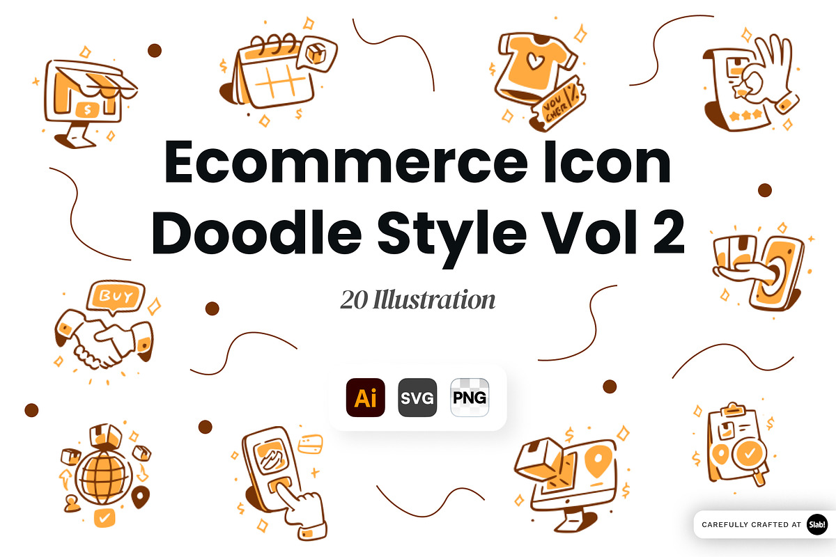 Ecommerce Icon Doodle Style Vol 2, an Object Graphic by SLAB! Design (Photo 1 of 3)