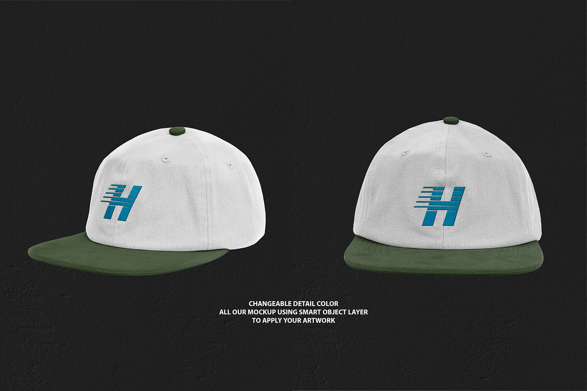 Realistic Snapback Hat Mockup, a Hat Mockup by Uncentrifuged Pressure (Photo 4 of 7)