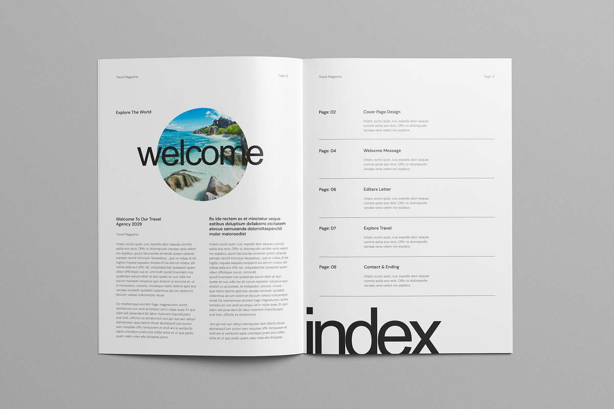 Travel Magazine Template | CANVA, a Magazine Template by Pixelpick