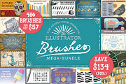 The Illustrator Brushes Mega-Bundle, a Brush Add-On by The Artifex Forge (Thumbnail 1 of 5)
