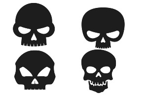 Skull Silhouette Set 1 Procreate