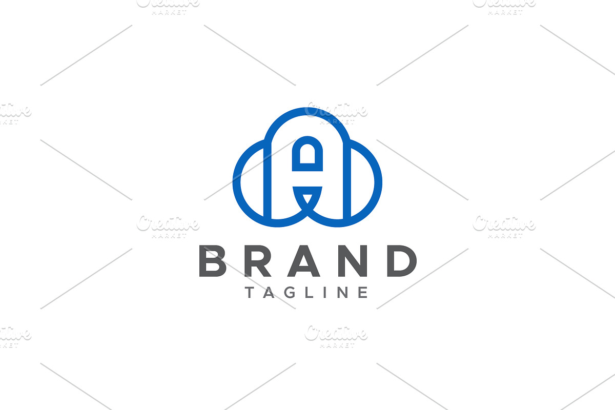 Letter A Cloud logo design template, a Branding & Logo Template by Amadul11 (Photo 1 of 4)