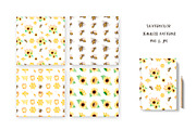 Watercolor Sunflowers, Honey & Bees, a Decorative Illustration by MayaNavits (Thumbnail 5 of 9)
