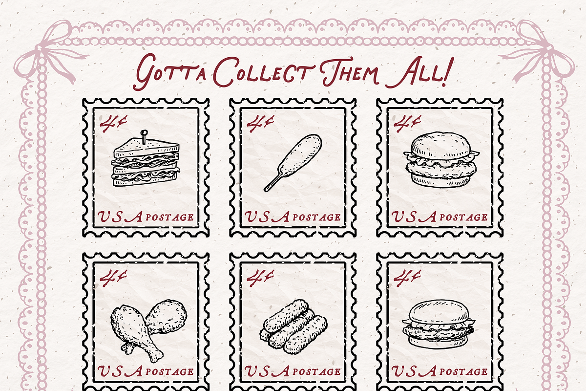 Fast Food Clipart, Burger Doodles, an Object Illustration by The October Creative (Photo 6 of 6)