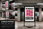 Subway Poster Mockup, a Product Mockup by Pitchlook.Studio (Thumbnail 1 of 4)