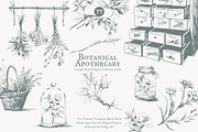 apothecary clipart vintage collectio, a Decorative Illustration by Patishop Art (Thumbnail 2 of 10)