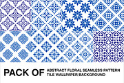 Pack of 50 abstrack floral pattern, a Pattern Graphic by Brainware Graphic (Thumbnail 1 of 11)