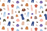 Modern clothes seamless patterns, a Pattern Graphic by Good Studio (Thumbnail 3 of 8)