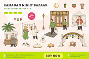 Ramadan Night Bazaar Illustration, an Illustration by MEANDSTUDIO (Thumbnail 1 of 5)