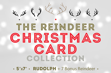 Reindeer Christmas Card + 7 Bonus