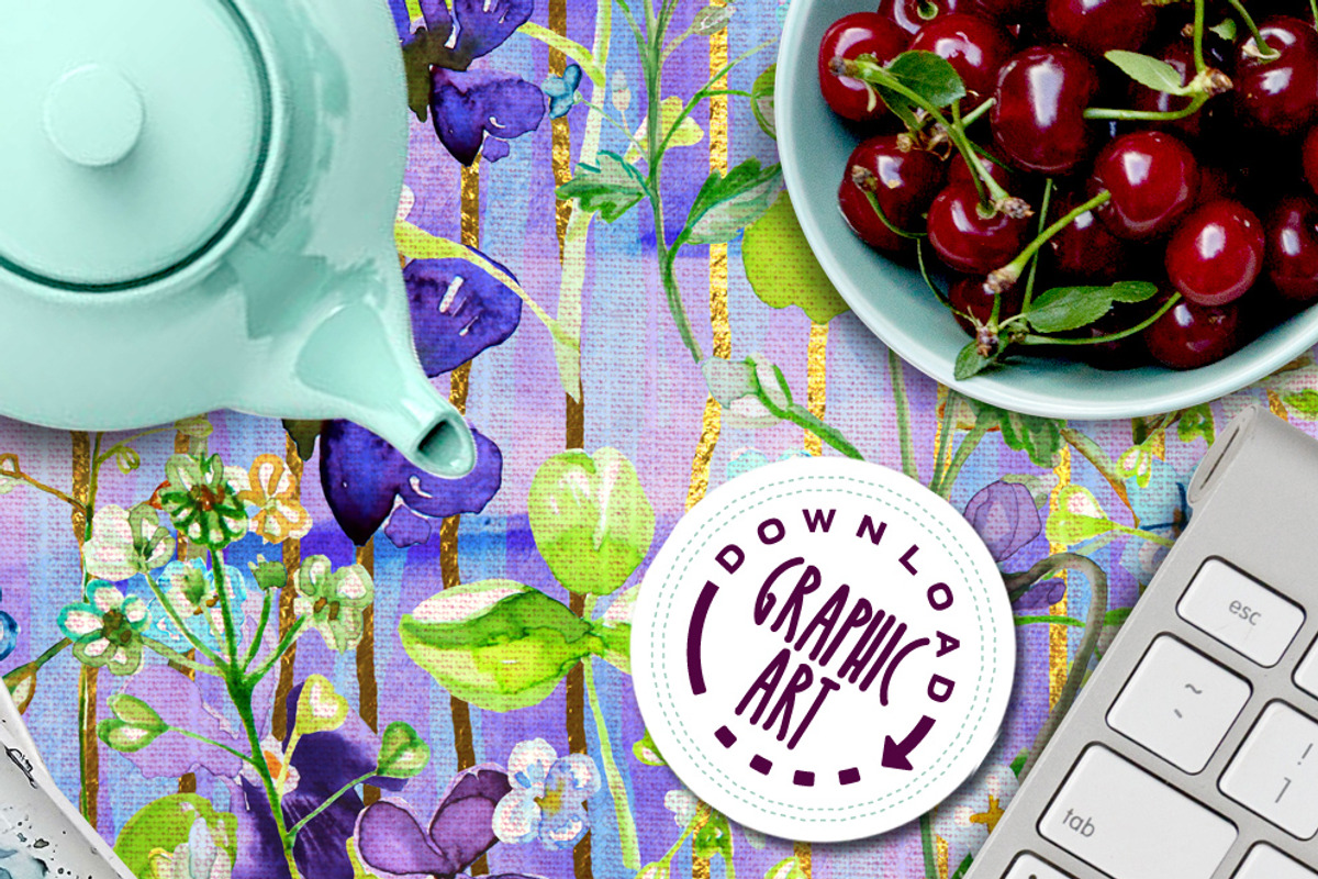 Violets Seamless Pattern, a Pattern Graphic by Download Graphic Art (Photo 6 of 6)