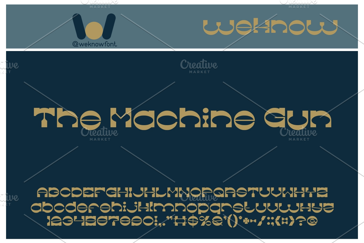 The Machine Gun Font, a Font by weknow (Photo 1 of 5)