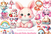 Kawaii Girly Aesthetic Clipart, an Illustration by Craft Nest (Thumbnail 1 of 6)