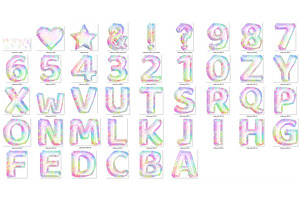 Iridescent Foil Balloon Alphabet