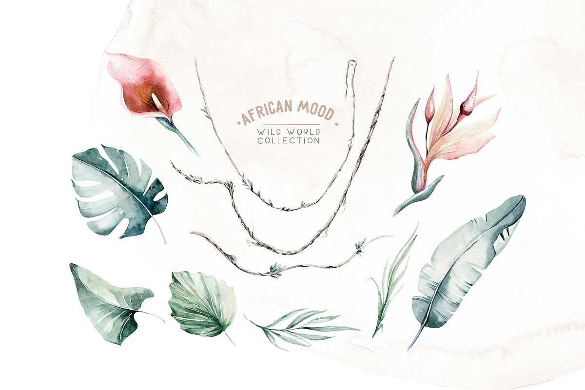 African animals watercolor set, an Animal Illustration by Peace ART (Photo 9 of 24)