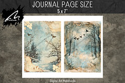 Winter Forests, Grunge Journal Pages, a Seasonal Illustration by Digital Art Mahdiseño (Thumbnail 4 of 9)