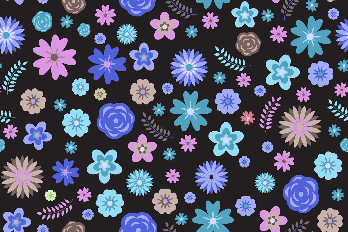 hand drawn groovy floral, a Pattern Graphic by AAN Seamless Shop (Photo 1 of 3)