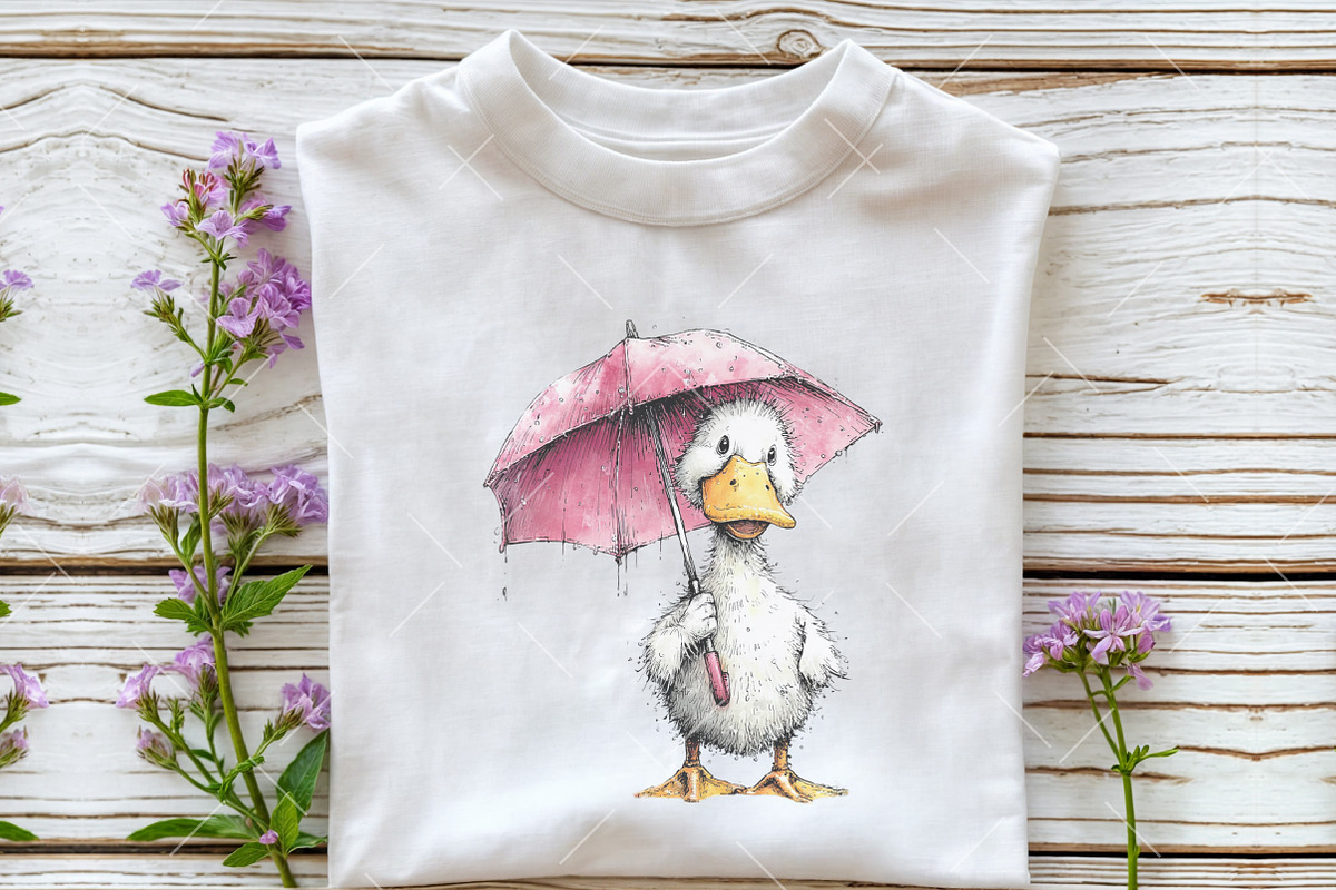 Whimsical Funny Duck Clipart, an Illustration by OK Design (Photo 6 of 6)